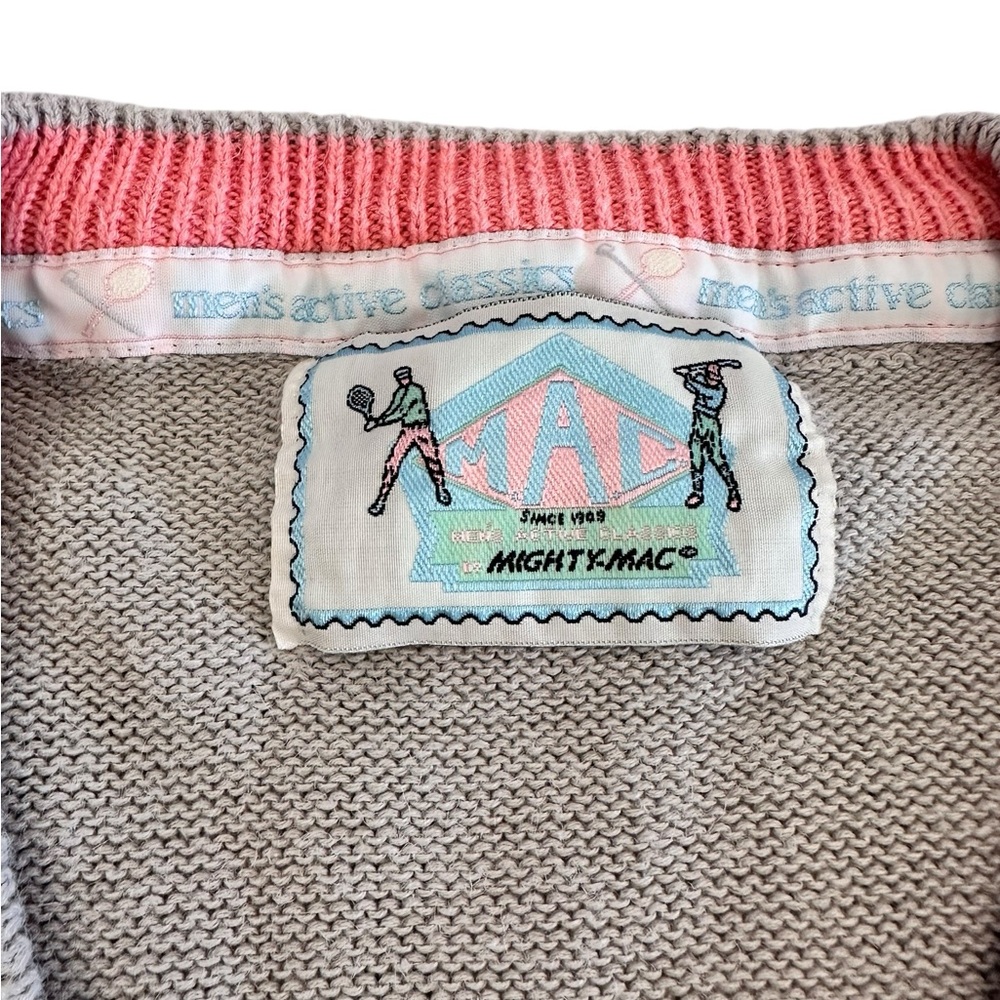 Vintage Mighty‎ Mac Golf Sweater | Pre-Owned Men's V-Neck Pullover | L | Retro - Picture 4 of 7